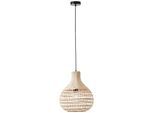 BRILLIANT Pendelleuchte "Southsea", beige (natur, schwarz), 1, Ø 32,5cm H: 120cm, 1 Stk., Leuchten, Hängelampe 33cm natur/schwarz, Pendelleuchte