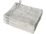 Waschhandschuh DYCKHOFF "Wave", silber, B:16cm L:21cm, Frottier, Baumwolle, Handtücher, Waschhandschuh, mit Jacquard-Bordüre