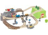 Spielzeug-Eisenbahn HAPE "Eisenbahn-Baukasten", bunt, Spielzeugfahrzeuge, KinderB:50cm H:14cm T:14cm, Holz, Kunststoff, Spielzeug-Eisenbahn, B:50cm H:14cm T:14cm
