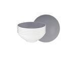 Schale SELTMANN WEIDEN "Dessertschalen Life Fashion ø 14,6 cm 6er Set", grau (elegant grau), L:14,6cm, Schüsseln, Schale
