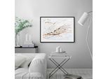 Bild QUEENCE "Vera", braun (farbe rahmen: schwarz, farbe bild(er): braun), B:70cm H:50cm, Acrylglas, Holz, Papier, Bilder, Bild, HD Premium Poster-Druck inkl. Holzrahmen