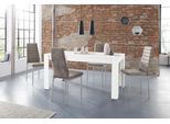 Essgruppe OTTO HOME "Lynn160/Kate", weiß (weiß, hellgrau), B:160cm, Sitzmöbel-Sets, Essgruppe, Tisch mit 4 Stühlen