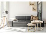Kayoom "Hocker Myla 2er-Set, praktisch ineinander schiebbar" Set, 2 Stk. tlg. ineinander schiebbar, rund, gesteppt, mit Zierknöpfen