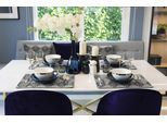 Platzset ADAM "Romantic Puligny" Gr. 1, schwarz, B:40cm L:50cm, Obermaterial: 100% Baumwolle, Platzsets, Platzset, GOTS organic,zertifiziert durch CERES 0242,Made in Germany