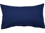 Kissenbezug JANINE "PIANO 0125 31 80x80", blau (marine), B:80cm L:40cm, Mako-Soft-Seersucker, Seersucker, Kissenbezüge, Kissenbezug, mit Reißverschluss