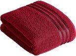 Saunatuch VOSSEN "Cult de Luxe", rot (rubin), B:100cm L:150cm, Walkfrottee, Obermaterial: 100% Baumwolle, Handtücher, Saunatuch, mit Glanzbordüre