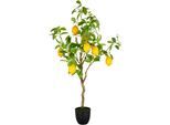Kunstbaum CREATIV GREEN "Zitrone", grün, H:90cm, Kunststoff, Kunstpflanzen, Kunstbaum, mit detailgetreuer Gestaltung