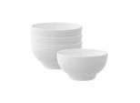 Schale VILLEROY & BOCH "French-Bols New Cottage Basic 500 ml 4er Set weiß", weiß, Schüsseln, Schale