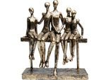 Dekofigur KARE DESIGN "Deko Figur Sitting Break 24cm", gold (goldfarben), B:20cm H:23,5cm T:8,5cm, Polyresin, Dekofiguren, Dekofigur