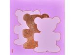 Leinwandbild QUEENCE "Bears VIII", rosa (farbe bild(er): rosa), B:30cm H:30cm, Holzrahmen, Leinwand, Bilder, Leinwandbild, Premium-Leinwandstoff, Handarbeit aus Deutschland