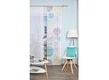 Schiebegardine VISION S "BORDEN" Gr. 1, blau (blau, grün), B:60cm H:260cm, Polyester, Gardinen, Schiebegardine, HxB: 260x60, Schiebevorhang Bambus-Optik Digitaldruck