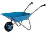 Schubkarre ROLLY TOYS "rollyMetallschubkarre, silber/blau", blau (blau, silber), Schubkarren, KinderB:38cm H:41cm T:80cm, Kunststoff, Metall, Schubkarre, für Kinder, B:38cm H:41cm T:80cm