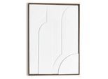 Wandbild REINDERS "Layered Geometrics", weiß (farbe bild(er): weiß), B:50cm H:70cm T:3cm, Bilder, Wandbild, Wohnzimmer - Weiß - MDF - Abstrakt - 50x70 cm