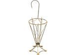 Schirmständer, gold (goldfarben), B:33cm H:91cm T:33cm, Metall, HOFMANN LIVING AND MORE, Regenschirmständer, Schirmständer