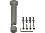Träger LIEDECO, grau (aluminiumfarben), Ø:2cm, Gardinenstangenhalterungen, Träger, für Gardinenstangen Ø 20 mm