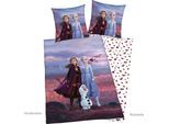 Kinderbettwäsche DISNEY "Disney´s Eiskönigin", bunt, B/L: 135cm x 200cm, 1 Stk., 1 Stk., Renforcé, B/L: 80cm x 80cm, Renforcé, Obermaterial: 100% Baumwolle, Bettwäsche, Kinderbettwäsche, mit tollem Anna und Elsa Motiv