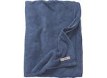 Wohndecke ESPRIT "Mellows", blau (navy), B:150cm L:200cm, Polyester, Wohndecken, Wohndecke, in modernen Farben, Kuscheldecke