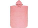 Badeponcho WÖRNER "Badeponcho Uni" Gr. L, erika, L:100cm, Baumwolle, Hausmäntel, Badeponcho, maschinenwaschbar, trocknergeeignet