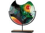 Dekovase GILDE GLAS ART "Sunrise", bunt (blau, rot, grün, orange), B:31cm H:37cm T:5cm, Glas, Vasen, Dekovase, aus Glas