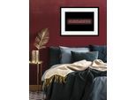 Bild QUEENCE "NUREMBERG LIGHTS", rot (farbe rahmen: schwarz, farbe bild(er): rot), B:50cm H:40cm, Acrylglas, Holz, Papier, Bilder, Bild, HD Premium Poster-Druck inkl. Holzrahmen