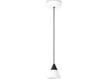 PACO HOME Pendelleuchte "CLEA", weiß, Ø 10cm H: 10,5cm, Leuchten, LED Hängelampe Wohnzimmer Esszimmer Küchenlampe Hängend, Pendelleuchte