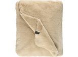 Wohndecke "Chic", beige, B:140cm L:200cm, Kunstfaser, Kunstfell, SCHÖNER WOHNEN-KOLLEKTION, Wohndecken, Wohndecke, aus kuschligem Kunstfell