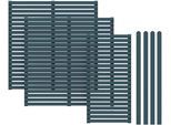 Dichtzaun KIEHN-HOLZ, grau (anthrazit), H:188cm, Holzwerkstoff, Zaunelemente, Dichtzaun, 7-teiliges Set, aus nordischer Fichte