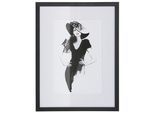 Bild mit Rahmen OTTO HOME "Skizze Hollywood", bunt (farbe rahmen: schwarz, farbe bild(er): schwarz weiß rot), B:30cm H:40cm, Acrylglas, Holz, Papier, Bilder, Bild mit Rahmen, HD Premium Poster-Druck inkl. Holzrahmen