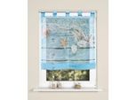 Raffrollo HOME WOHNIDEEN "MARITIM" Gr. 2, blau, B:80cm H:140cm, Voile, Obermaterial: 100% Polyester, Raffrollos, Raffrollo