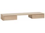Tischaufsatz MÄUSBACHER "Mio", braun (eichefarben), B:120cm H:14cm T:31cm, Holzwerkstoff, Möbelaufsätze, Tischaufsatz