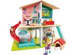 Puppenhaus HAPE "Interaktives Puppenhaus", bunt, Puppenhäuser, KinderB:60cm H:47cm T:30cm, Holz, Kunststoff, Polyester, Puppenhaus, B:60cm H:47cm T:30cm