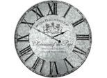 Wanduhr AMBIENTE HAUS "Wanduhr - Metall 58cm", silber (silberfarben), B:58cm H:58cm T:4cm, Wanduhren, Wanduhr