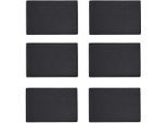Platzset ZELLER PRESENT, schwarz, B:30cm L:45cm, Platzsets, Platzset, Kunstleder, metallic, 30x45 cm