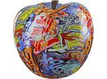 Dekoobjekt CASABLANCA BY GILDE "Apfel Street Art", bunt, B:29cm H:31cm T:29cm, Kunstharz, Dekofiguren, Dekoobjekt, Graffiti-Design