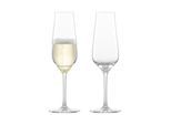 Sektglas ZWIESEL GLAS "Sektgläser Bouquet 247 ml 2er Set transparent", bunt (transparent), 2 tlg., Glas, Trinkgefäße, Sektglas