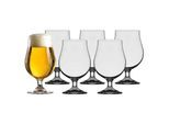 Bierglas STÖLZLE "Biergläser Berlin 400 ml 6er Set transparent", bunt (transparent), Glas, Trinkgefäße, Bierglas