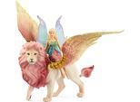 Spielfigur SCHLEICH "BAYALA, Elfe auf geflügeltem Löwe (70714)", bunt, Spielfiguren, Kinder, Kunststoff, Spielfigur