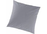 Kissenbezug PRIMERA "Primera Mako-Feinjersey Kissenbezug im Doppelpack", grau (mittelgrau), B:40cm L:40cm, Feinjersey, Obermaterial: 100% Baumwolle, Kissenbezüge, Kissenbezug, In vielen Uni-Tönen