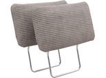 Kopfstütze SIT & MORE "Moreno, B: 50 cm", grau (taupe), B:50cm H:25cm T:12cm, 100% Polyester, Polsterauflagen, Kopfstütze, Set: 2 Stück, passend zur Serie