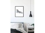 Bild KOMAR "Iguana Watercolor", bunt (farbe bild(er): bunt), B:40cm H:50cm, Holz, Papier, Bilder, Bild, Wandbild zur Dekoration - ohne Rahmen
