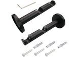 Doppelträger LIEDECO, schwarz, L:12cm Ø:1,6cm, Gardinenstangenhalterungen, Doppelträger, für Gardinenstangen Ø 16 mm