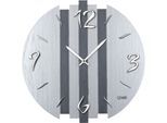 Wanduhr CHRISTOFFEL "Lowell", silber (silberfarben), H:3,5cm, Wanduhren, Wanduhr