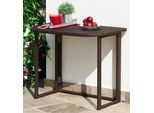 Gartentisch MERXX "Rattan", braun, B:50cm H:75cm T:90cm, Tische, Gartentisch, 50x90 cm