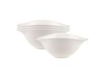 Schale VILLEROY & BOCH "Salatschalen Vapiano 780 ml 4er Set weiß", weiß, Schüsseln, Schale