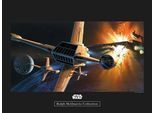 Bild KOMAR "Star Wars Classic RMQ Endor Orbit War", bunt (farbe bild(er): bunt), B:40cm H:30cm, Holz, Papier, Bilder, Bild, Wandbild zur Dekoration im Kinderzimmer - ohne Rahmen