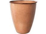 Übertopf CREATIV HOME "Übertopf", apricot, H:37cm Ø:32cm, Metall, Pflanzgefäße, Übertopf, im hochgezogenen Format