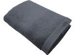 Duschtuch FRAMSOHN FROTTIER "Botanic Deluxe Badetuch", grau (anthrazit), B:67cm L:140cm, Walkfrottier, Obermaterial: 70% Baumwolle, 30% Modal (TENCEL™), Handtücher, Duschtuch, superweich, hergestellt in Österreich, neutrale Buchenholzfaser Modal