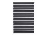 Doppelrollo K-HOME "Ancona" Gr. 6, grau (anthrazit), B:90cm H:150cm, Polyester, Rollos, Doppelrollo, im Fixmaß