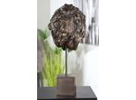Dekofigur CASABLANCA BY GILDE "Löwe Antique", braun (bronzefarben), B:22cm H:51cm T:15,5cm, Kunstharz, Dekofiguren, Dekofigur