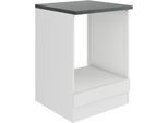 Herdumbauschrank OPTIFIT "Bella", weiß (weiß, weiß, anthrazit), B:60cm H:84,8cm T:60cm, Holzwerkstoff, Schränke, Herdumbauschrank, Breite 60 cm, Nischenmaße B/T/H 56,7/55,5/59,5 cm